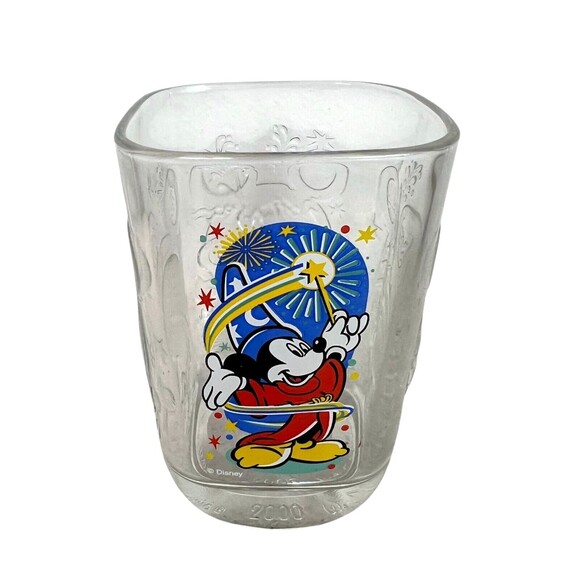 McDonalds Walt Disney World Mickey Mouse 2000 Fantasia Sorcerer Glass Epcot - Picture 2 of 11
